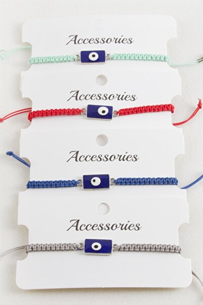 cleovibe Rectangular Evil Eye Macrame Braided Bracelet