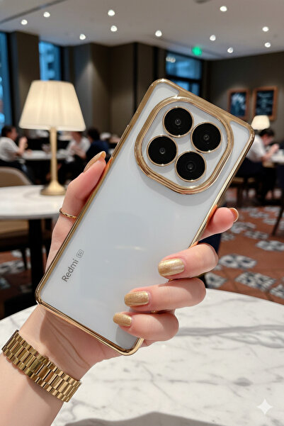 TechTrove Poco X7 Uyumlu 3D Kamera Korumalı Şeffaf Tasarım Bumper Kılıf