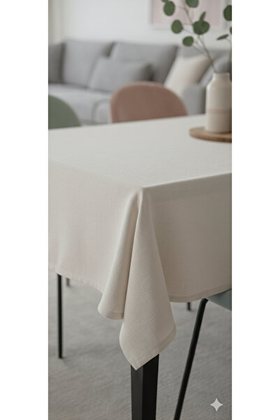 DENBU TEKSTİL 100% Cotton Natural Organic Linen Tablecloth
