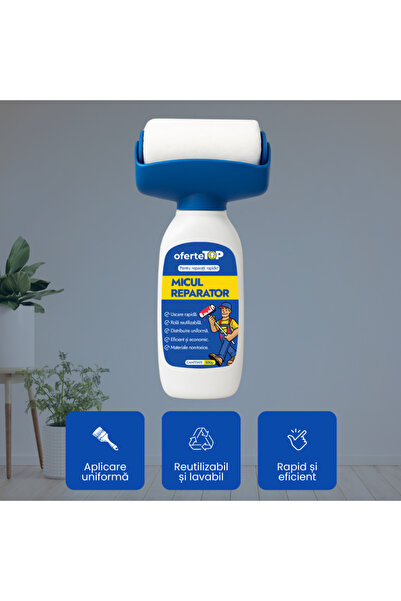 OferteTop 2-in-1 Washable White Paint Roller for Quick Touch-ups