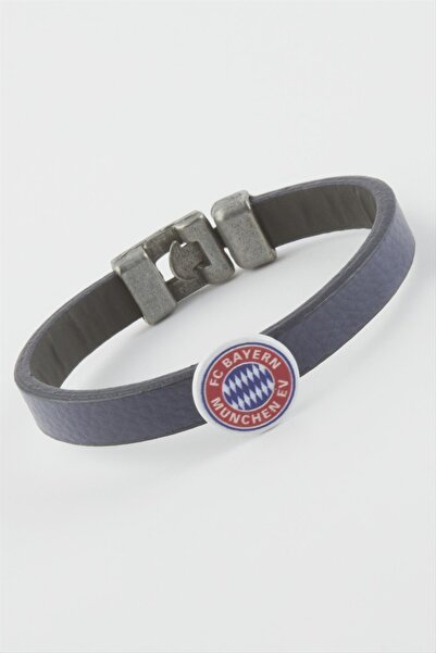 cleovibe Navy Blue Colored Faux Leather Bracelet