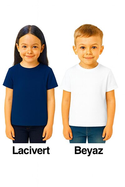 Mcrkids SET DE 2 TRIUCURI BĂIEȚI FETE CU Gâtul rotund, simplu, cu mânecă scur...