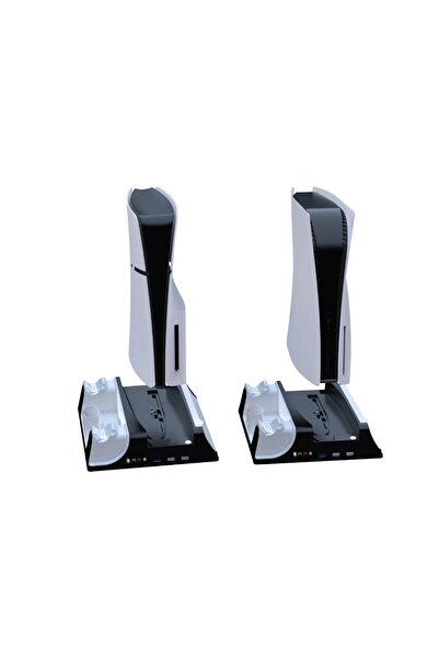 Green Lion PS5 Cooling Stand with Dual Charger, 4500 RPM Fan, USB Ports & 14-Game Storage