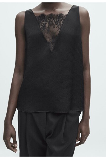 Massimo Dutti top cu dantelă