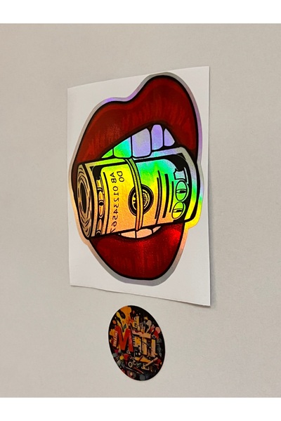 sticker For Biting Red Lip 10X9Cm Foil Sticker Car Motorcycle Helmet Laptop Windshield Sticker