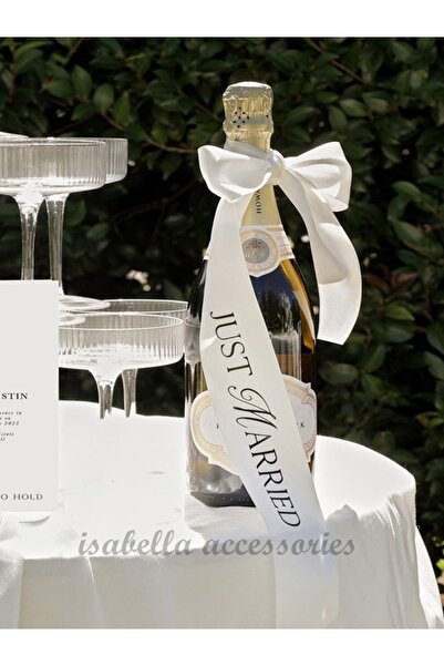 İsabella Accessories Şampanya Süsleme Kurdelesi Düğün Tören Parti İçin Özel K...