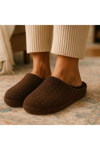 ALB TERLİK AYAKKABI SAN. TİC. LTD. ŞTİ. Women's Stone Patterned Warm House Slippers – Ultra Comfortable, Winter, Comfortable, Soft