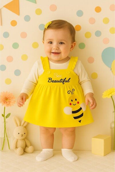 Superbaby Rochita bebelusi Bee Beautiful – Rochie galbena cu albina
