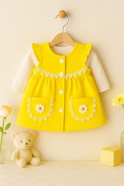 Superbaby Rochita bebelusi galbena cu bluzita alba – Comfort si stil