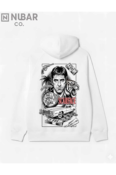 GraffTee Scarface Designed Unisex Sweatshirt (Hoodie) |   100% Cotton Relaxed...