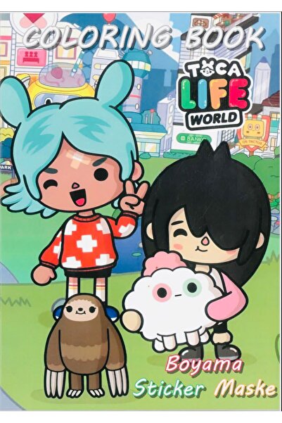 Deniz Oyuncak TOCA BOCA BOYAMA KİTABI STICKER HEDİYELİ ARKA KAPAK KESİLEREK M...