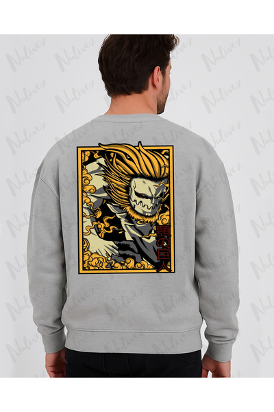 Nulivez Anime Attack on Titan Design Back Printed High Quality Unisex Oversized O Neck Sweatshirt