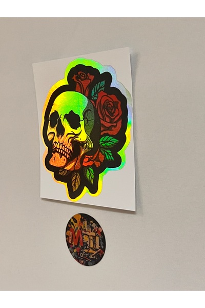 sticker Skull Rose 10X9Cm Foil Car Motorcycle Helmet Laptop Glass Sticker Decal