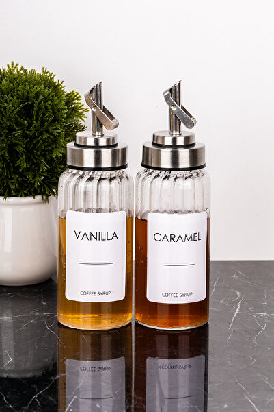 dnshome 2'li 300 ml Borosilikat Cam Sosluk Seti Yağdanlık Sızdırmaz Kapak Tas...