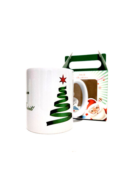 ZEEA COUTURE Ceramic mug decorated with fir tree and greeting card 4