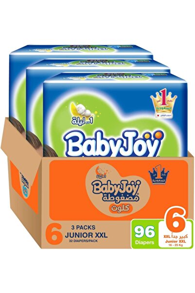 BabyJoy Cullotte Pants Diaper, Jumbo Box, Size 6 (XXL), 96 Count, 16+ Kg