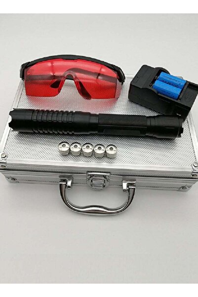 Generic 450nm Gatling Burning High Power Blue Laser pointer kits Black