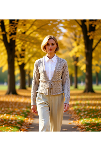 BENERLY Women's Cropped Hair Knitwear Cardigan Functional Durable Quality Com...