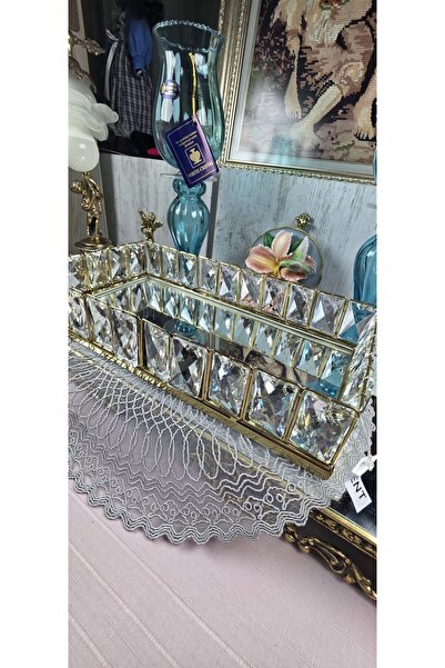 Formano Crystal and Gold Presentation Tray 37 X 21 cm Size