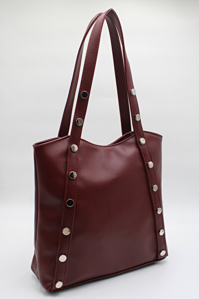 LASSO Women's Large Size Staple Accessory Detailed Lined Hand, Arm, and Shoulder Bag