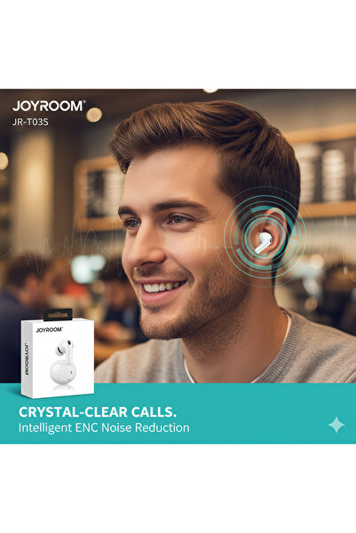 Trendora JOYROOM-Wireless Earbuds Bluetooth 5.2 with ENC Noise Cancellation, Touch Control, Long Battery Life