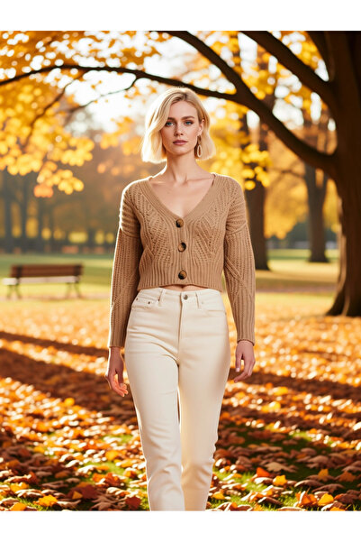 BENERLY سترة نسائية محبوكة بأزرار ذات ملمس ناعم وتصميم محبوك يوفر الأناقة الي...