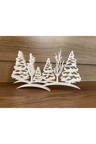 SZD Design Decor de Crăciun minimalist pentru birou, cu efect plutitor, pădur...