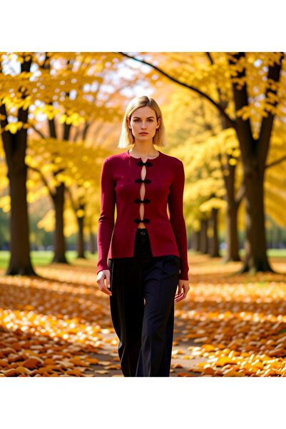 BENERLY Tricotaj pentru femei, cu croială ajustată, cu fir special, cu gât ti...