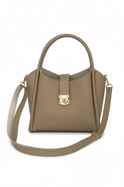 ROYAL LADYS Women's Bag – Handbag with Lock Detail | Gold Accessories, Full-Length Inner Wallet, Long Strap