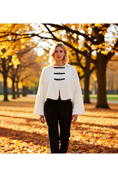 BENERLY Jachetă cardigan din tricotaj cu textură moale, cu guler polo și cata...