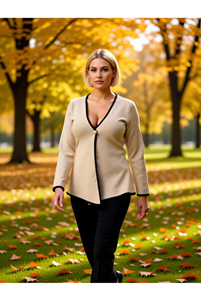 BENERLY مجموعة ملابس نسائية تفاصيل أسطوانية من سترة تريكو بقصة غير متماثلة تج...