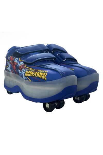 SMART CHILD Children's LED Wheel Shoes – Spiderman Design – Model 3036-7