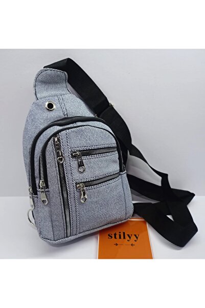 stilyy Multi-Compartment Unisex Crossbody Light Blue Bag