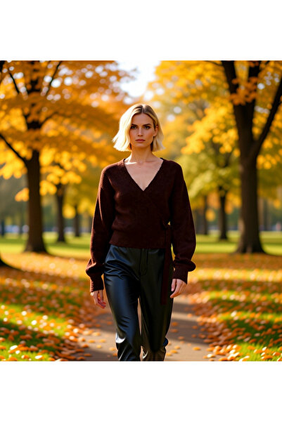 BENERLY Women's Casual Chic Double-Breasted Collar Soft Textured Thessaloniki...