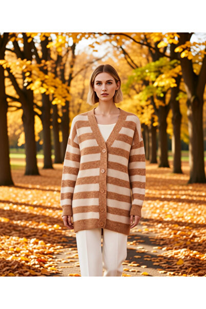 BENERLY Cardigan de damă cu nasturi, cu decolteu în V, tricotaje moi, croială...