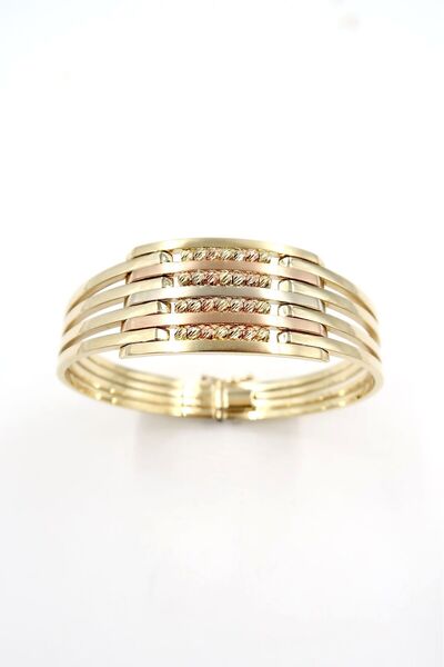 EKİNCİ KUYUMCULUK Tricolor Dorika Altın Kaburga Kelepçe