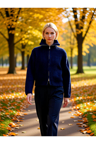 BENERLY سترة نسائية محبوكة بقصة واسعة وسحاب، تكمل أسلوبك اليومي، ناعمة الملمس...