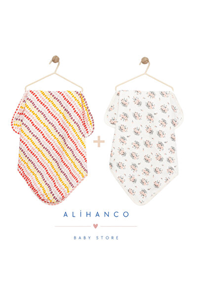 Alihan %100 Pamuk 2'li Bebek Battaniye 90 x 90 cm