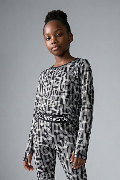 Colorinas Μπλουζάκι για κορίτσια με μακρύ μανίκι με σχέδιο Snooki Finger Snap