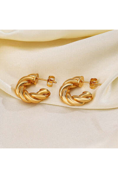 Ayla Twist Gold Earrings