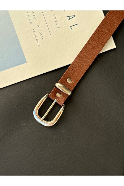 TABA BUTİK حزام جلد نسائي بتفاصيل مشبك 105 CÖ