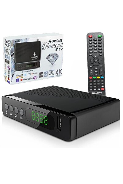 Sungate Diamond Linux Mini Full HD Uydu Alıcı | Dahili WiFi + Ethernet | YouTube – IPTV Destekli