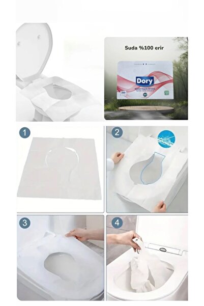 figanlar ambalaj 10 saniyede %100 eriyebilen Tek Kullanımlık Klozet Kapak Ört...