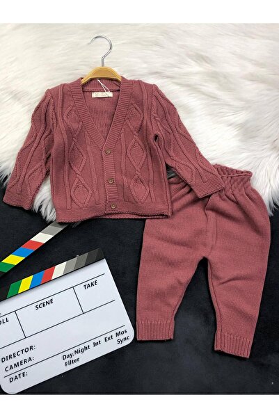 zavera for kids Unisex Baby Knitted Detailed Knitwear Double Set - 100% Organic Cotton