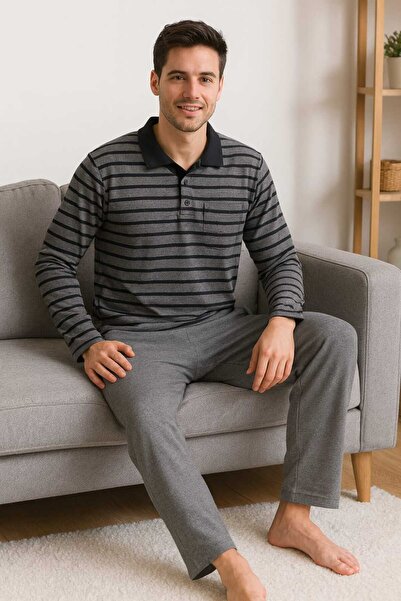 Tenra Men's Pajama Set 100% Cotton Thessaloniki Knitted