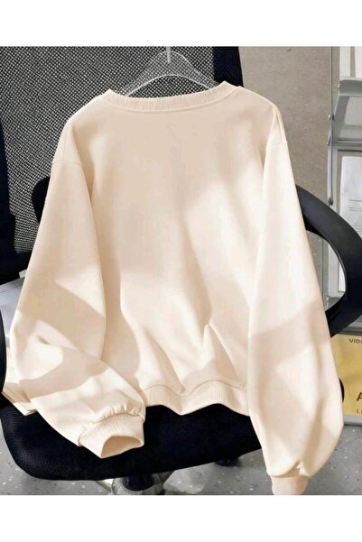 Elvino She Is Worthy Printed Women'S/Men's Unisex Oversized Crew Neck 3-Thread Sweatshirt