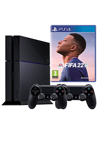 Sony PlayStation 4 PS4 1TB Console + 2 Controllers + FIFA 22 (Second-Hand)