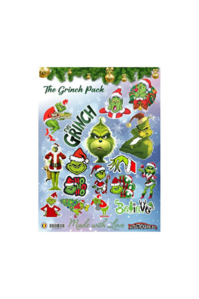 autostickere Autocolant Grinch - Set de 17 autocolante