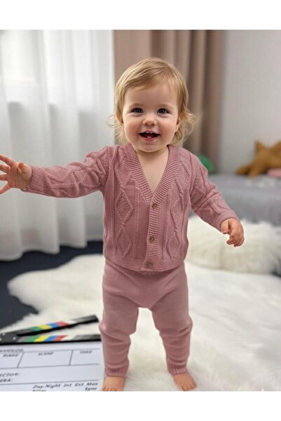 zavera for kids Unisex Baby Knitted Detailed Knitwear Double Set - 100% Organic Cotton