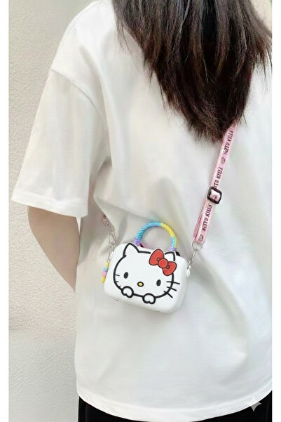 Livava Hello Kitty Mini Silikon Çanta Kız Çocuk Fermuarlı Ayarlanabilir Askıl...